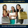 thumbnail image 3 of Juego de 30 bolsas de regalo Nush Nush, colores variados con asas, 13 x 5 x 11 cm, 3 of 8
