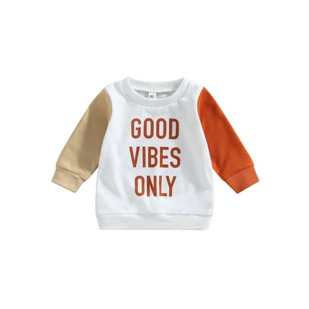 

jaweiw Sisters Matching Romper/Pullover for Girls Patchwork Long Sleeve Capital Letter Print Round Neck Loose Fit Bodysuit/Tops 0-5Years