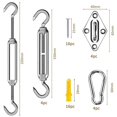 thumbnail image 2 of Shade Sail Fixing Kit,44Pcs Shade Sail Fixing Fixing Kit,304 Stainless Steel Hardware Fixing Accessories Kit, 2 of 5