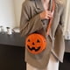 thumbnail image 2 of Bolsa de hombro de cadena cruzada de calabaza del diablo de Halloween, bolso de alta gama para mujeres, 2 of 9