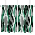 thumbnail image 5 of Line Gradient Emerald Green Curtain Home Decoration Living Room Short Curtains Window Treatments For Kitchen Bedroom, 5 of 6