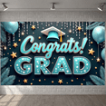 thumbnail image 6 of Pink Theme Graduation Banner Graduation Cap Grad Backdrop Colorful Balloons Congrats Lettering Graduation Background for Graduation Party College Graduation Photo Shoot, 6 of 9