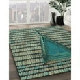 thumbnail image 3 of Ahgly Company Machine Washable Indoor Square Transitional Green Area Rugs, 5' Square, 3 of 7