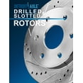 thumbnail image 4 of Detroit Axle - 297 mm Front Drilled and Slotted Disc Brake Rotors Replacement for 1996-2002 Toyota 4Runner 1995-2004 Tacoma, 4 of 5