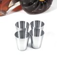 thumbnail image 3 of Heaveant Taza, 4 Piezas/6 Piezas Taza de café de té de Acero Inoxidable portátil Taza de Cerveza de 30 ml + Bolsa de Uso para Viajes(4 Piezas), 3 of 5