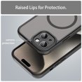 thumbnail image 5 of Asuwish Phone Case for iPhone 15 6.1 inch Compatible with Magsafe Magnetic Translucent Matte Anti-fingerprint Back Military Grade DropProof Shockproof Protective Cell Cover i Phone15 Women Men Black, 5 of 10