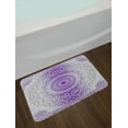 thumbnail image 2 of Grey and Purple Bath Mat, Ombre Mandala Abstract Eastern Religious Art Cosmos Theme Sign Design Print, Non-Slip Plush Mat Bathroom Kitchen Laundry Room Decor, 29.5 X 17.5 Inches, Violet, Ambesonne, 2 of 2