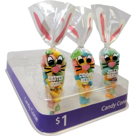 Maud Borup Sugar Filled Candy Cones, 3 count