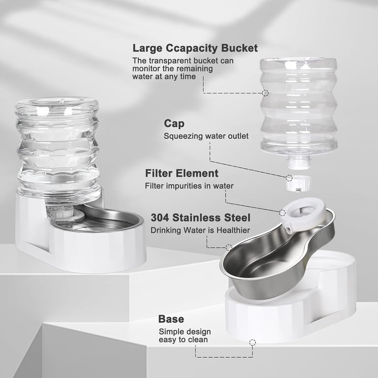 RIZZARI 5L Pet Water Fountain with Stainless Steel Bowl photo 3