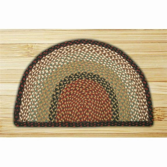 Capitol Importing  Burgundy-Mustard - 18 in. x 29 in. Small Rug Slice