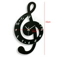 thumbnail image 6 of Modern Musical Note Glass Wall Clock Living Room Hanging Clocks Silent 9.5" US, 6 of 12