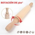 thumbnail image 2 of Rodillo De Madera Giratorio Para Amasar Pizza Pan, 2 of 6