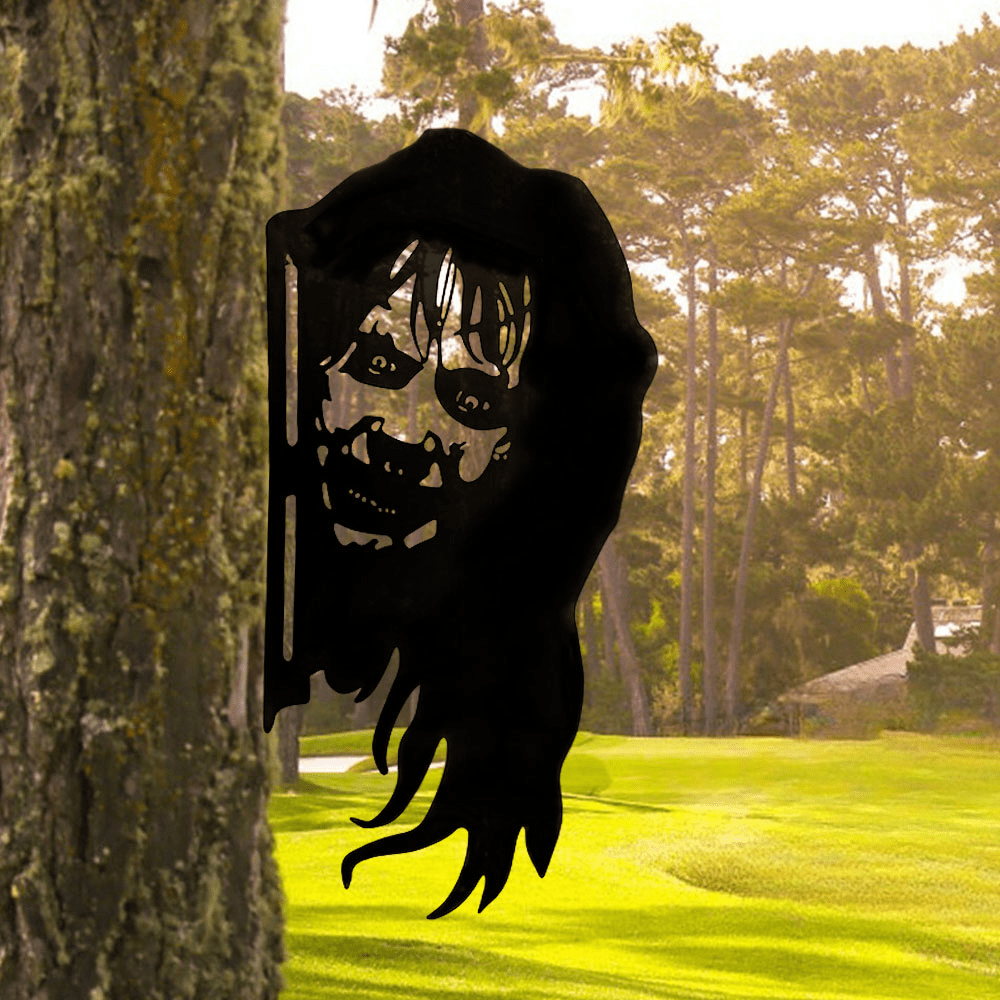 Gothic Witch Metal Wall Art Handmade iron Window Hanging Halloween Decorations Gift