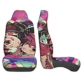 thumbnail image 4 of DanDaDan Anime Car Seat Covers Accessories Vehicle Front Seat Protective Mat Cover 2pcs Universal Fit For SUV Sedan Van Trucks, 4 of 8