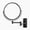 Black, variant on Jerdon Wall-Mounted Magnifying Mirror - Bathroom Makeup Mirror with 5X Magnification - 8-Inch Diameter - Chrome Finish - Model JP7506CF