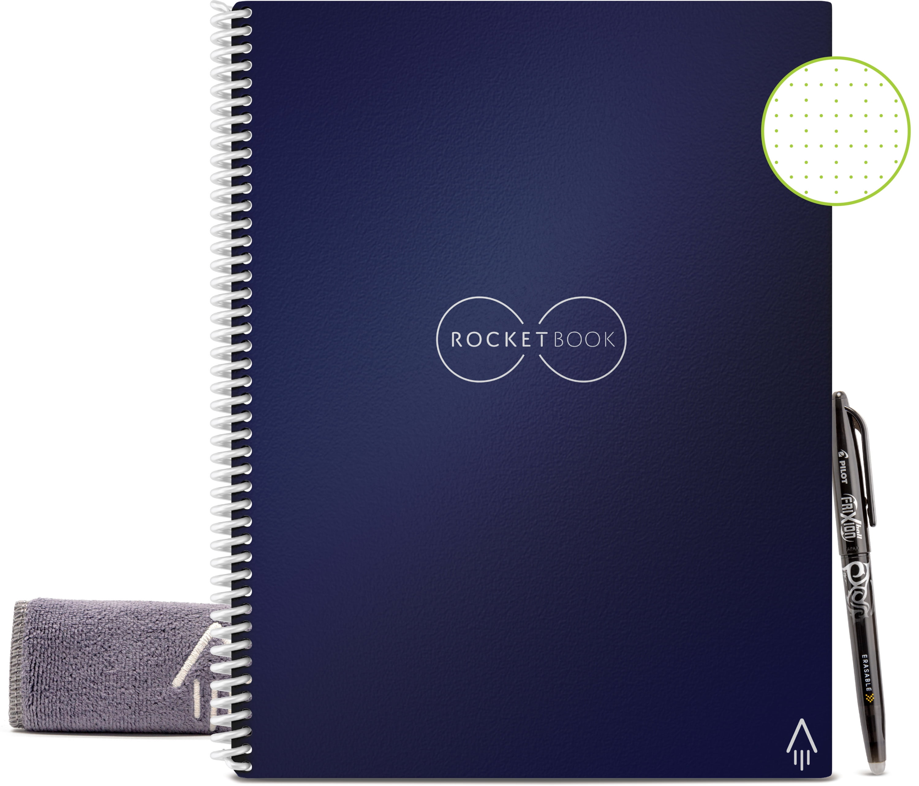 Rocketbook Core Everlast Reusable Notebook With Frixion Pen 8x11 Dot Grid for sale online