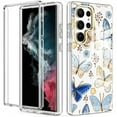 thumbnail image 1 of Tarise for Samsung Galaxy S23 Ultra 5G Phone Case, [Wireless Charging] Shockproof Drop Proof Rugged Hybid Back Cover with TPU Impact Resistant Bumper for Samsung S23 Ultra 6.8" (2023), Butterfly, 1 of 7