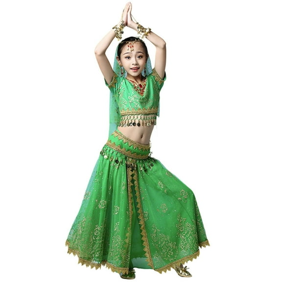 TANYSU Girls Dance Performance Outfits Sets For Stage Show Summer Fall Loose Elastic Waist Kids Party Wear Ages 5-15 Years Child Solid Color
