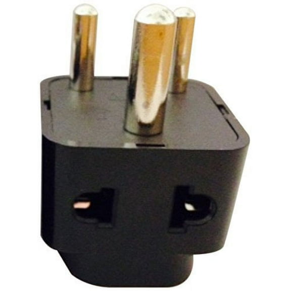 VCT VP-201W New 2-Outlet Universal USA to India Grounded Plug Adapter, CE RoHS Certified