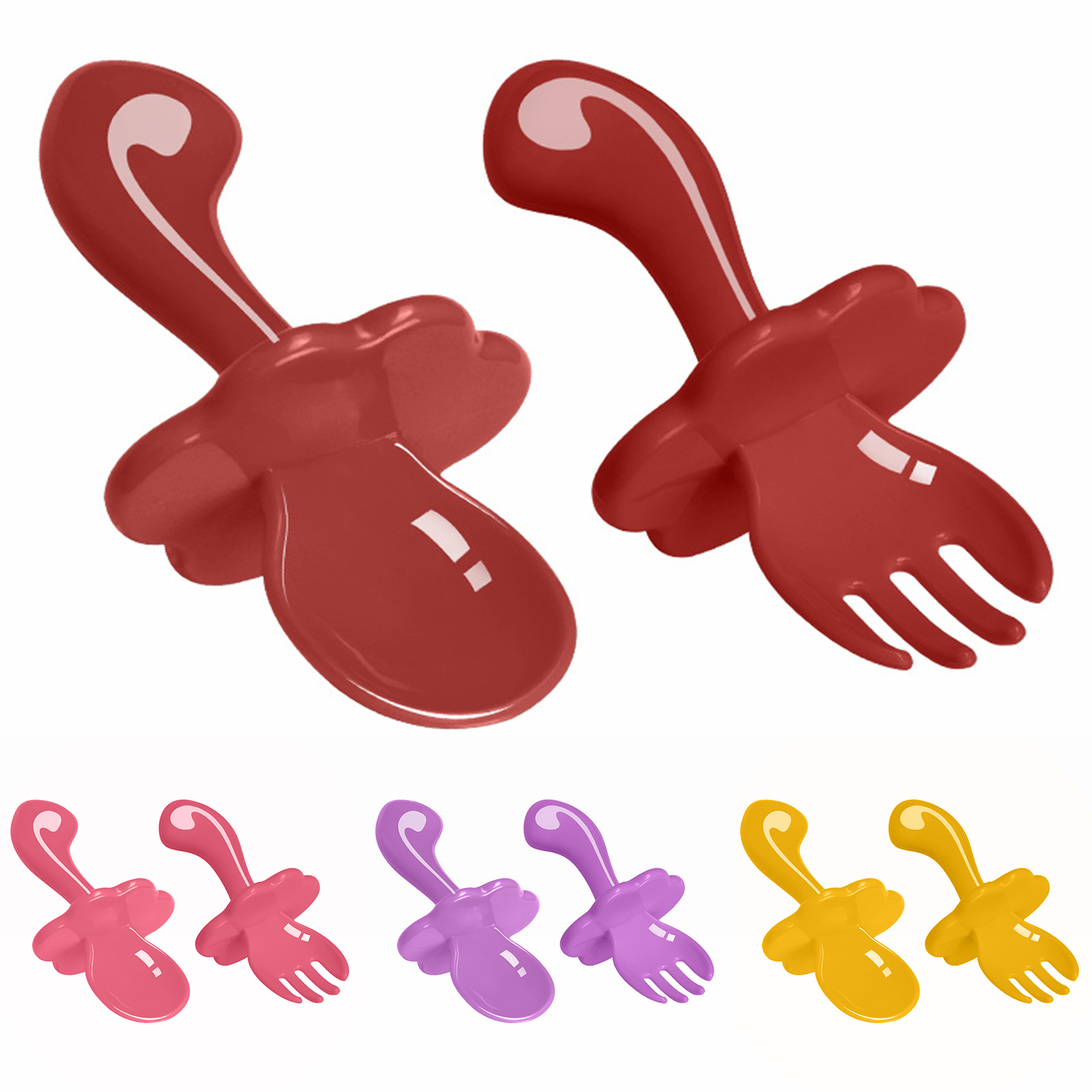 Visland Self Feeding Baby Utensils USA Made Mini Baby Spoon & Baby