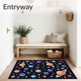 thumbnail image 3 of ODIKA 4'x6' Machine Washable Non-Slip Area Rug, System Space Explorer Journey with Planets & Stars Navigation High Traffic Rug, Navy, 686842, 3 of 7