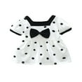 thumbnail image 1 of PENGXIANG Bébé Filles Princesse Robe Dot Imprimer Carré Cou Robe Mignonne, 1 of 9