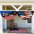 thumbnail image 5 of America 250th Anniversary Flag, 1.5X3 FT 1776-2026 Fan Flags, Patriotic Stars Yard Signs Hanging Decor for Outdoor, Front Door, Porch, Welcome Backdrop with Brass Grommets(StyleB), 5 of 7