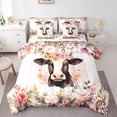 thumbnail image 1 of YST Ensemble de Literie 7 Pcs Vache Mignonne, Thème Animal Floral, 7 Pcs, Roses Roses, Simple, 1 of 4