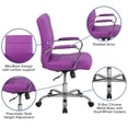 thumbnail image 2 of Mid-Back Black Vinyl Executive Swivel Chair with Chrome Base and Arms, 2 of 9