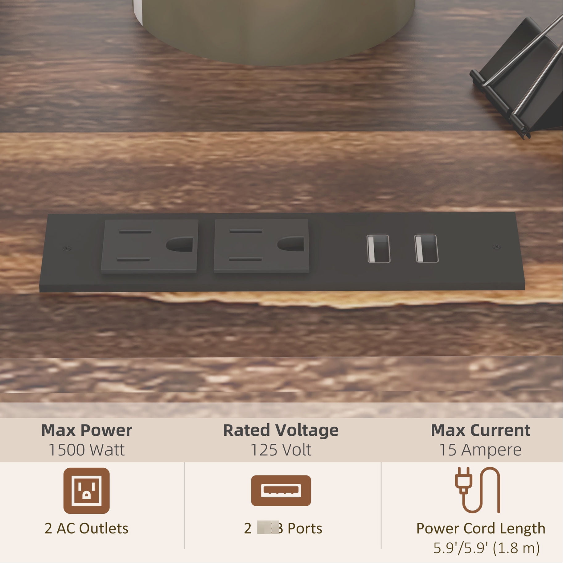 Tidy Cable Management with Cable Hole / Large Storage for Odds and Ends / Transformable Furniture