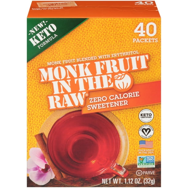 In The Raw - Monk Fruit In The Raw Zero Calorie Sweetener - 40 Packet(s ...