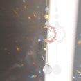thumbnail image 1 of Candelabro de cristal con atrapasueños y flores de luna, decoración del hogar (rosa), 1 of 7