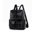 thumbnail image 3 of PRIYAL Leather Backpack Laptop Vintage Backpack Waterproof Flap Bookbag for Men Leather Travel Backpack for Men Casual Knapsack, 3 of 12