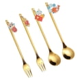 thumbnail image 2 of Baoblaze Gold Cutlery Set Dinner Party Heavy Duty for Chinese New Year Party Birthday C, 2 of 8