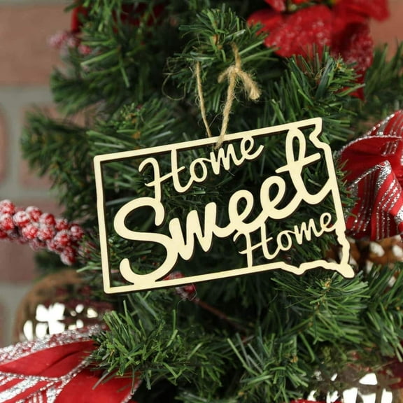 Torched Home Sweet Home Ornaments Christmas Tree Rope Hanging South Dakota