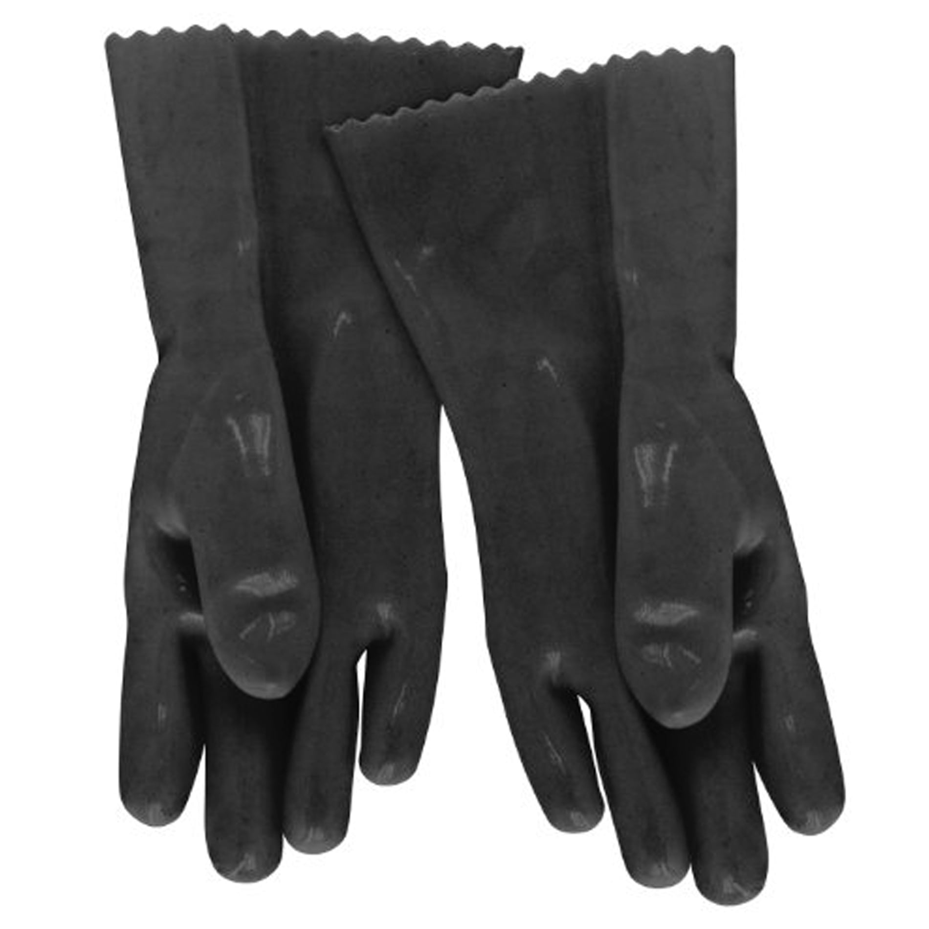 Insulated Food Handling Gloves Black Rubber Pair Mr Bar B Q 40111 
