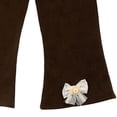 thumbnail image 6 of ZVAVZ Girls Corduroy Flare Pants Fall Winter Bell Bottoms Trousers with Pockets High Waisted Bell Bottoms Cute Pants Coffee 5-6Years, 6 of 7