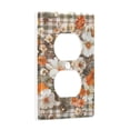thumbnail image 2 of Yayeee Duplex Wall Plate 1-Gang 4.5"x2.7" Home Receptacle Light Switch Decorative Outlet Cover, Rustic Floral, 2 of 7