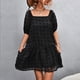 thumbnail image 2 of Vestido de bolsillo con cuello estampado de manga corta de verano sexy informal de moda para mujer Pompotops  ghjkhdj12450, 2 of 8