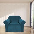 thumbnail image 2 of Velvet Sofa Slipcover, Stretch Armchair Cover 1-Piece Chair Slipcover Sofa Cover Soft Furniture Protector, 2 of 7
