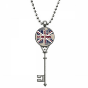 London King UK the Union Jack Flag Pendant Vintage Necklace Silver Key Jewelry