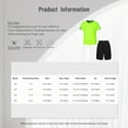 thumbnail image 5 of Venjoe Boys Basketball Training Outfits Football Baseball Jersey with Active Shorts 2 Pieces Fluorescent Green&Black 150, 5 of 5
