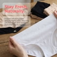 thumbnail image 5 of JQ Womens High Waist Bamboo Viscose Panties 4Pack Copper-Infused Briefs Odor-Free Soft Breathable Underwear, 5 of 5