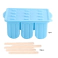 thumbnail image 1 of Popsicle Makers with Reusable Sticks, Large Silicone Classic Popsicle Mold for DIY Chocolate Molds Ice Cream(Blue), 1 of 8