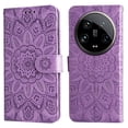 thumbnail image 4 of Funda tipo cartera GANGXUN para Xiaomi 14 Ultra , diseño girasol, cuero PU, soporte, cierre magnético, tarjetero, 4 of 5
