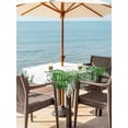 thumbnail image 2 of Outdoor Tablecloth with Umbrella Hole and Zipper, St. Patrick's Square Table Cloth 60x60 Inch Waterproof Tablecloth, Lucky Shamrock Green Eucalyptus Floral Plants Picnic Table Cover for Patio Camping, 2 of 7
