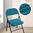 thumbnail image 3 of 2Pcs Folding Dining Chair Seat and Back Cover Set Jacquard Stretch Chair Slipcover Home Decoration, 3 of 10
