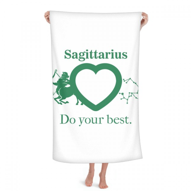 Motivation Constellation Love Sagittarius Hand Towel Bath Facecloth Soft Cotton Washcloth