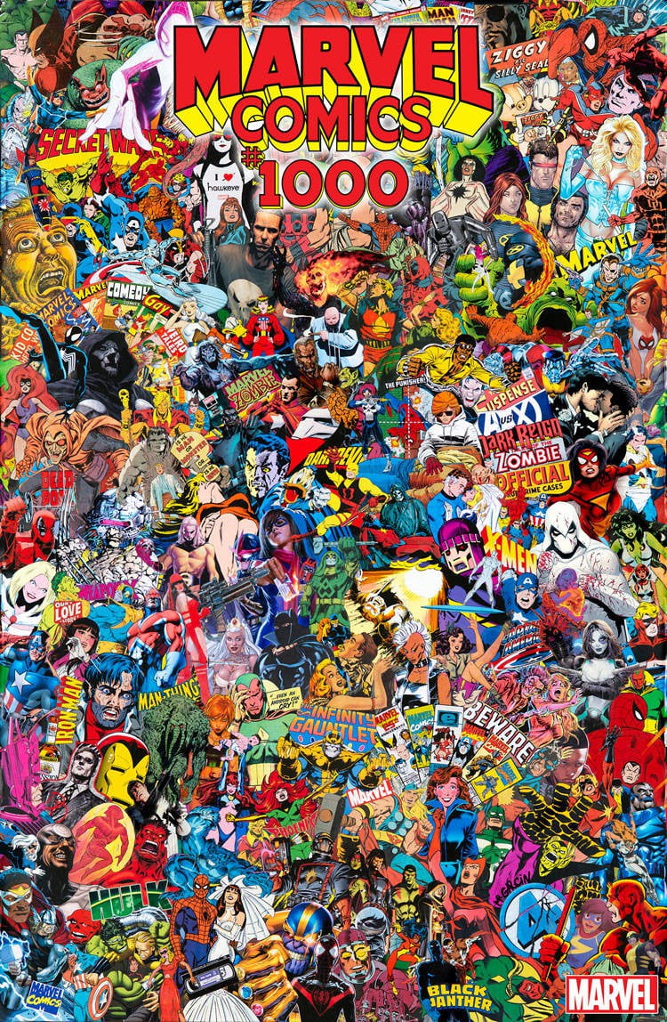 Marvel Comics 1000 [Mr. Garcin Collage Variant Cover]
