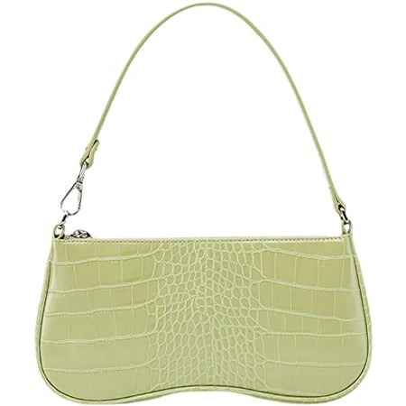 90s Shoulder Bag for Women Vegan Leather Purse Classic Clutch Handbag Light  Green